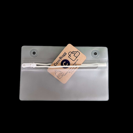 CrocBagg - Clear Zipped Bag Pocket Wallet