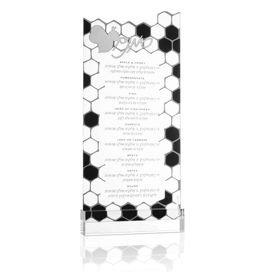 Waterdale Collection - Onyx Simanim Card: Clear & Silver