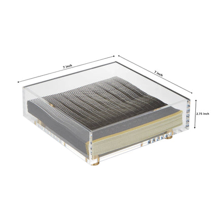 Krifts Products - Acrylic  Square Napkin Holder on Gold Legs