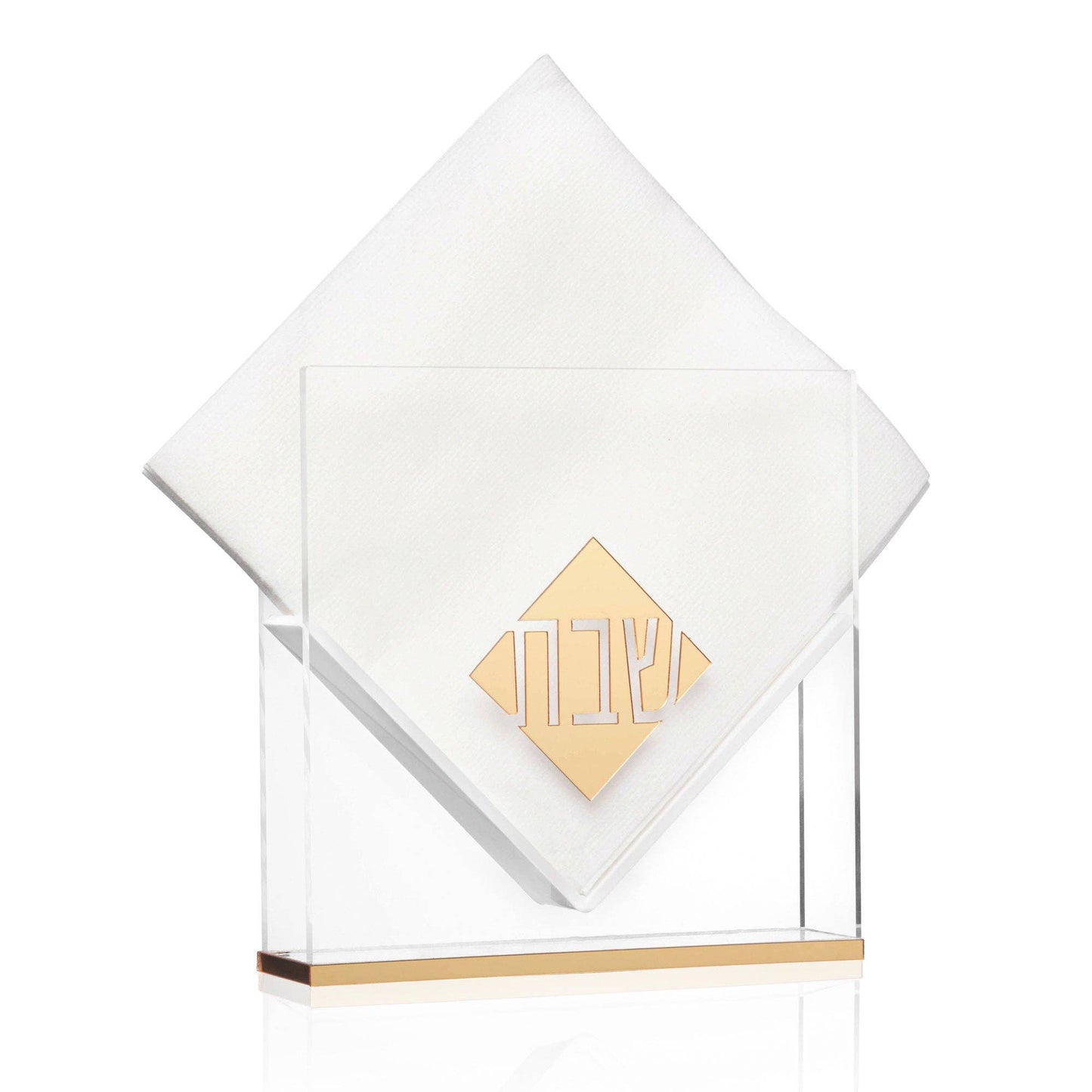 Waterdale Collection - Diamond Suspended Napkin Holder: Gold