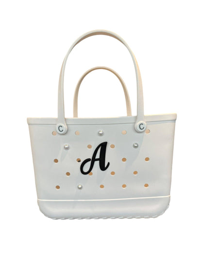 CrocBagg - Alphabet Name Initial Bag Charms: White / D