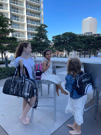 Light + Nine - Duffy Bag with Shoe Compartment Black Tie Dye