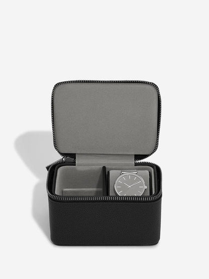 Stackers - Pebble Black Watch & Cufflink Box