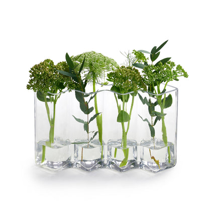 Born in Sweden AB - Row vase four: Clear glass