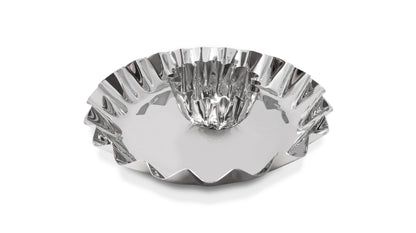 VIVIENCE - Stainless Steel Chip and Dip Bowl, 14.25"D