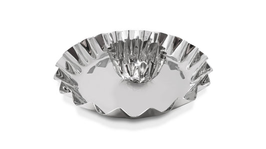 VIVIENCE - Stainless Steel Chip and Dip Bowl, 14.25"D