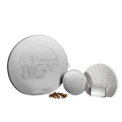 Feldart LLC - Classic Havdalah Leather Set: Grey