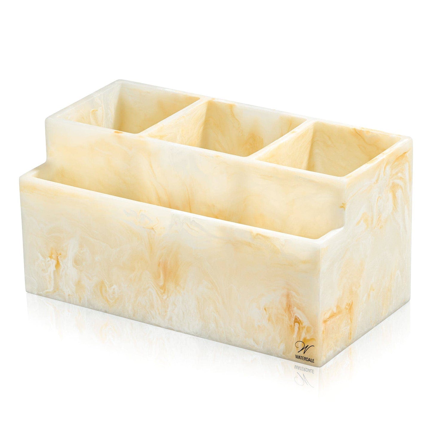 Waterdale Collection - Resin Silverware Caddy: Gold