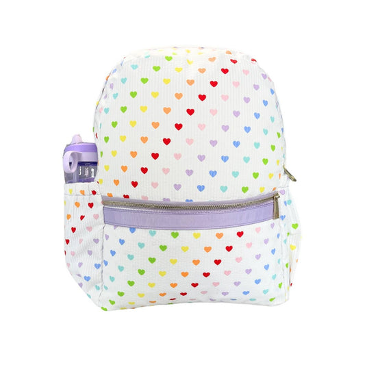Mint - Tiny Hearts Medium Backpack w/ Pocket
