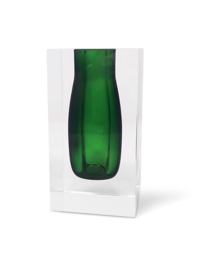 VIVIENCE - Double Wall Crystal Bud Vase Colored Inner