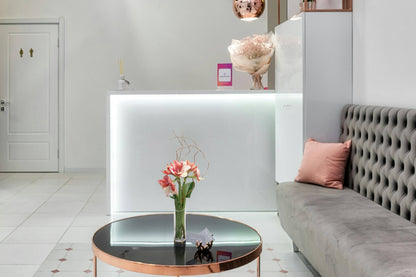 Krifts Products - Acrylic Vase on Gold Legs