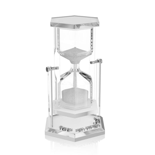 Feldart LLC - Turning 30-Min Hourglass Sand Timer v.2: Silver