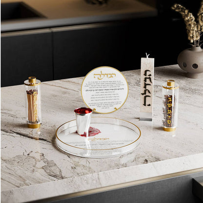 Feldart LLC - Round Classic Havdalah Tray: Silver