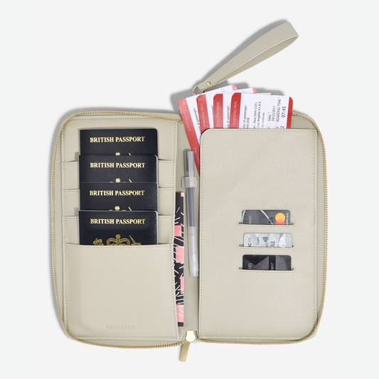 Stackers - Oatmeal & Linen Passport Travel Organiser