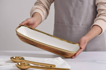 Pampa Bay - Deep Rectangular Server - Rustic Wood Design