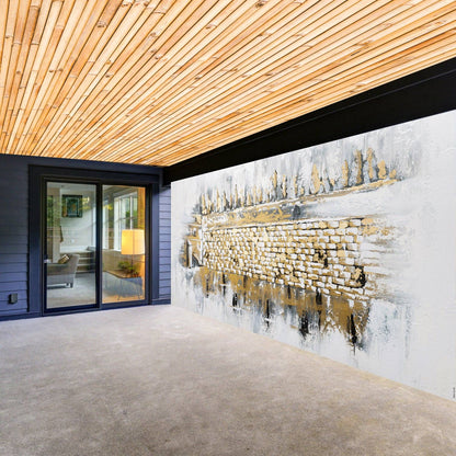 Waterdale Collection - Kosel at Winter Vinyl Sukkah Decoration: 8' x 7'