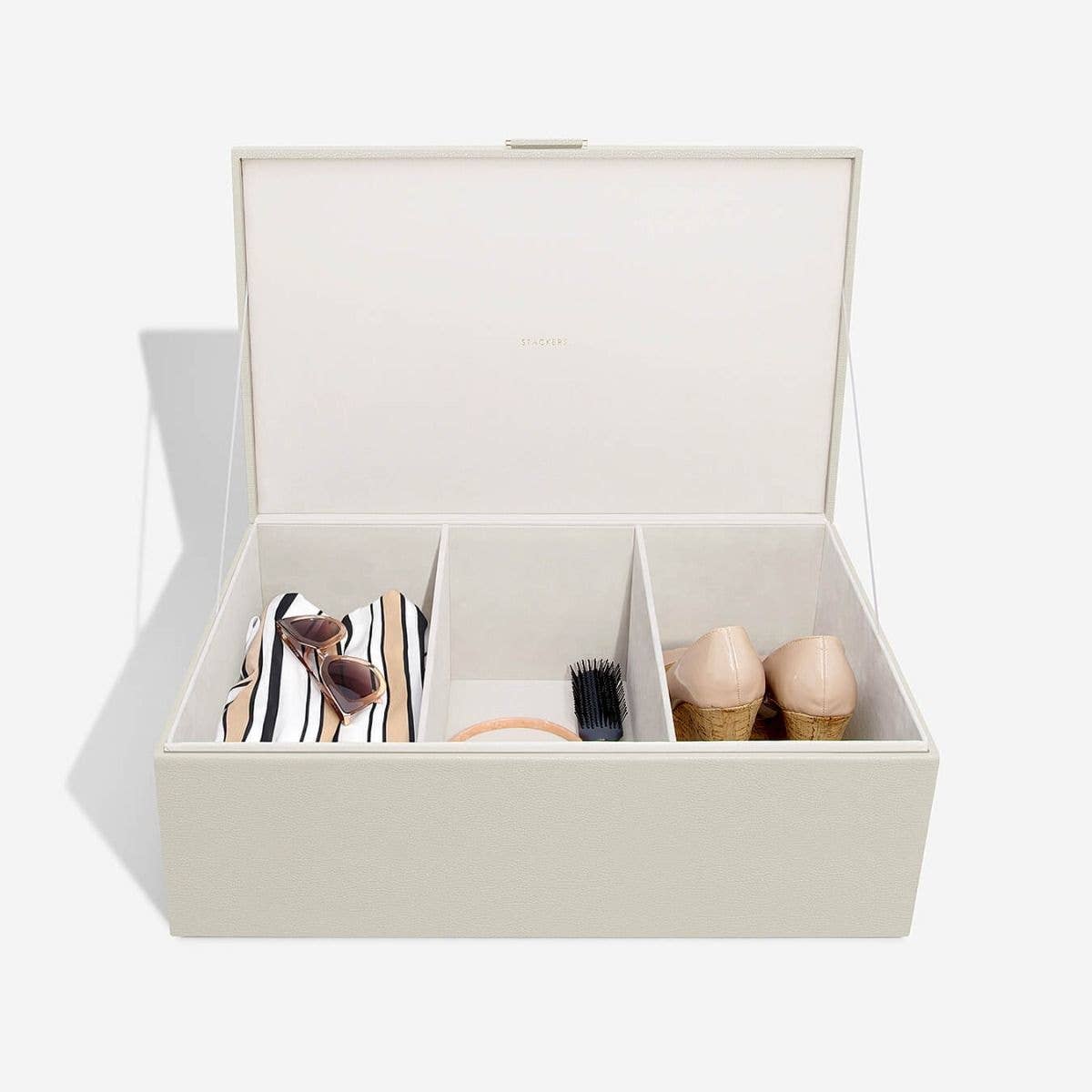 Stackers - Oatmeal & Gold Large Storage Box