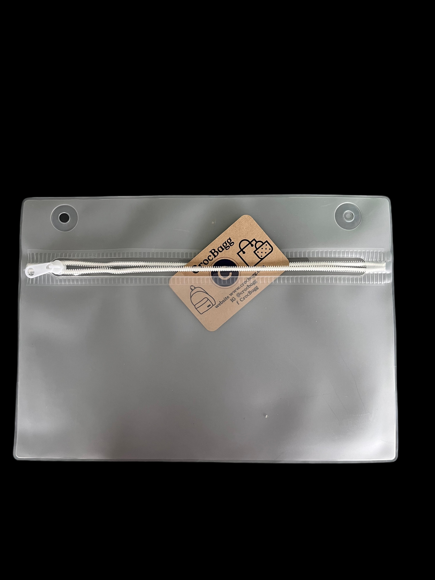 CrocBagg - Clear Zipped Bag Pocket Wallet