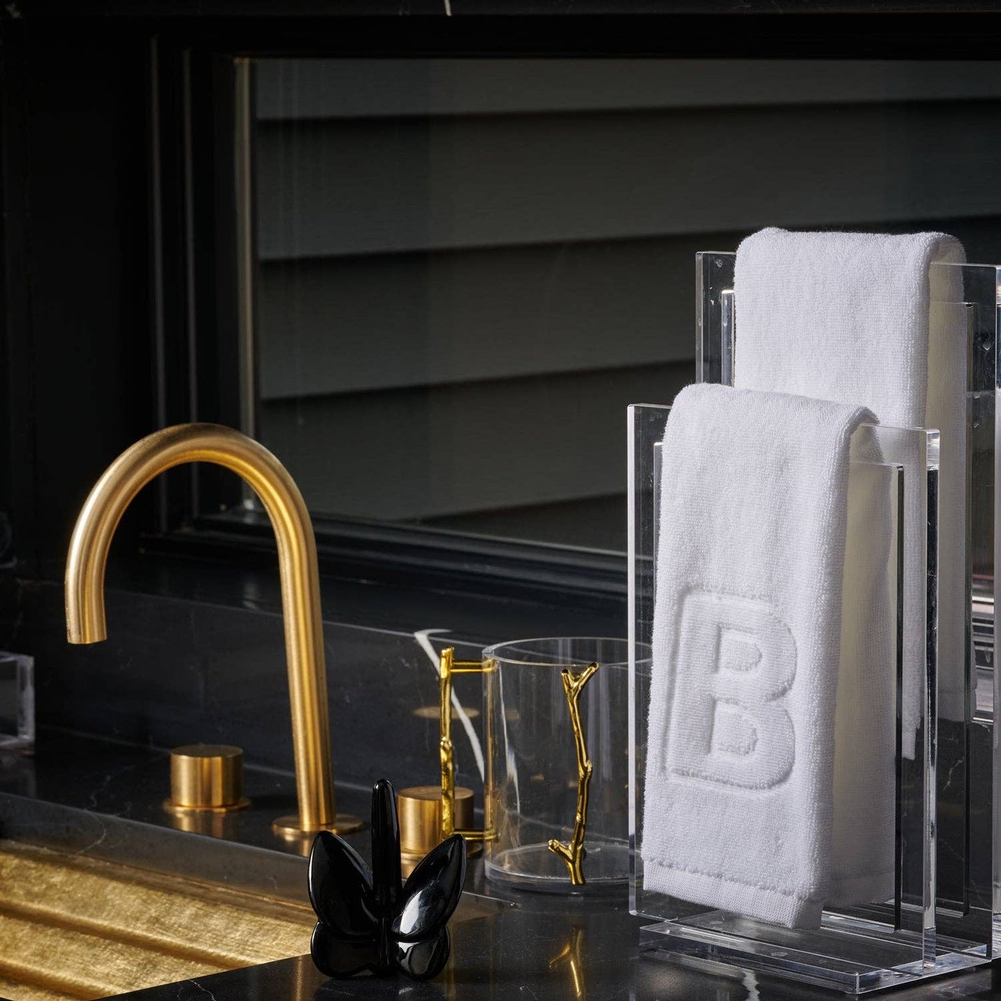 Waterdale Collection - Initial Embossed Finger Towel