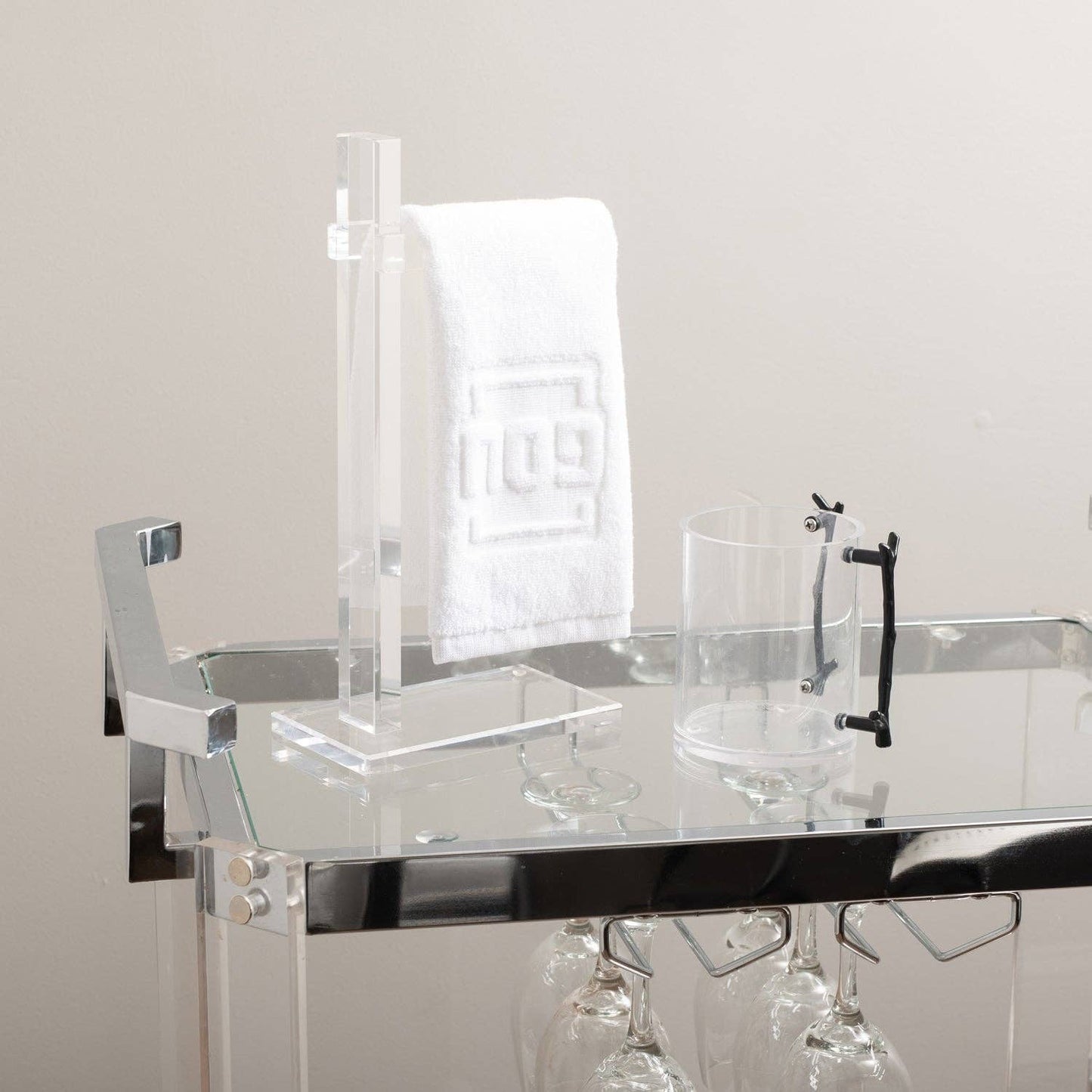 Waterdale Collection - Finger Towel Stand: Clear