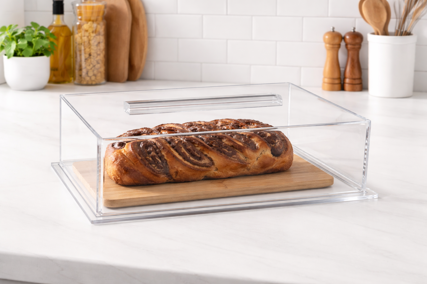 TAJ Designs Short Cake Dome Clear 6x10x3.5 Inches