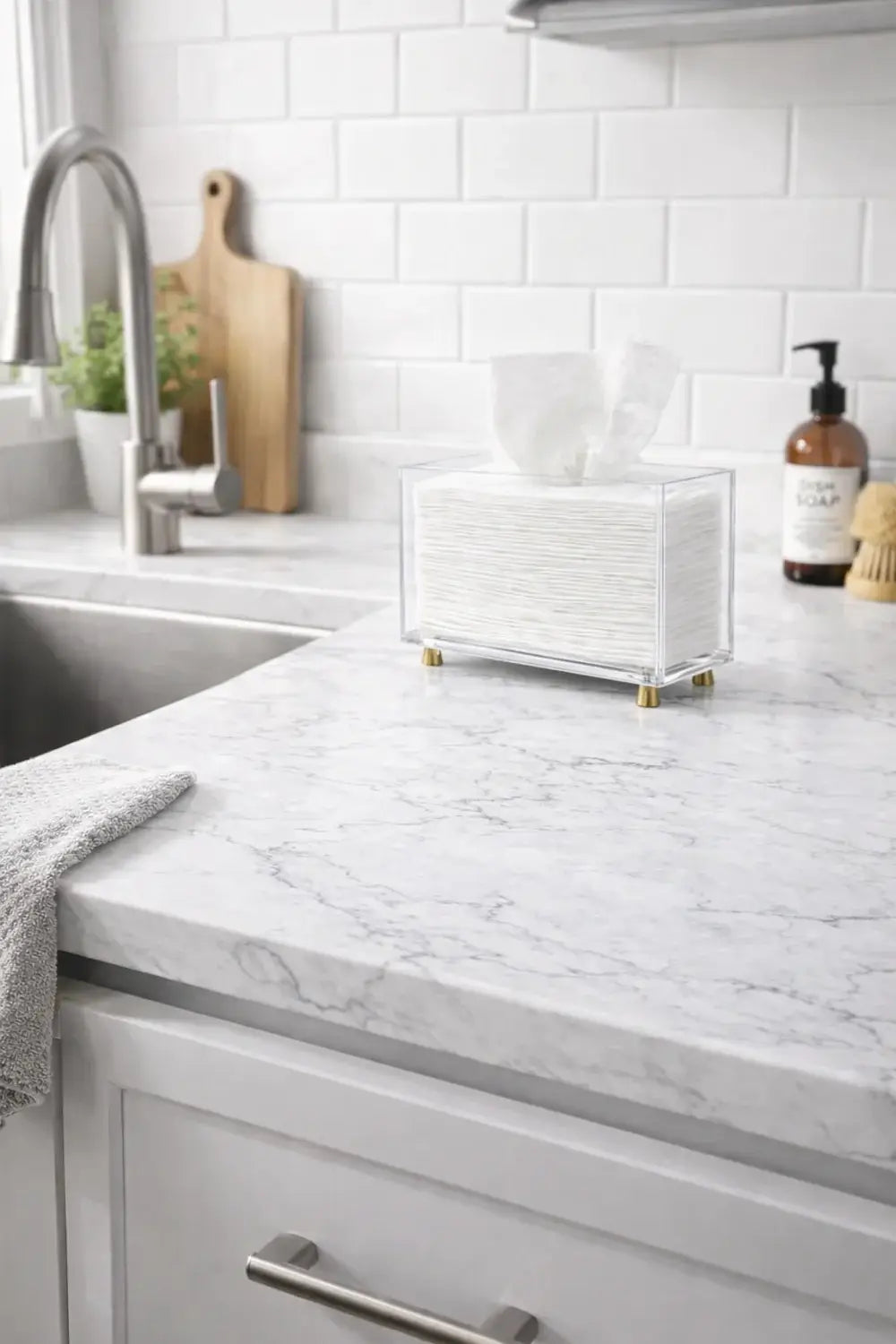 Krifts Products - Acrylic Paper Towel Holder & Dispenser for Kleenex-Style