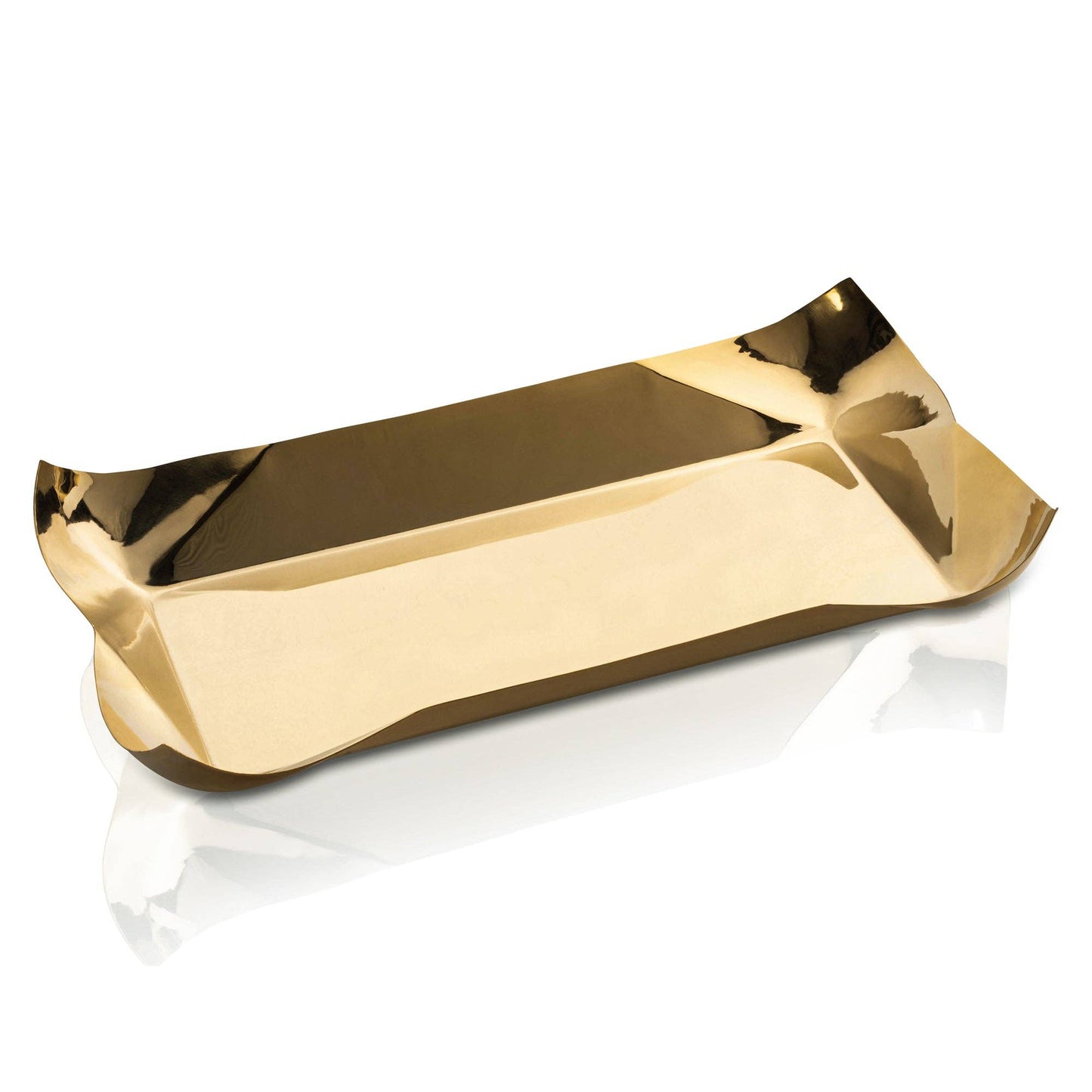 Waterdale Collection - Metal Contour Bread Tray: Gold