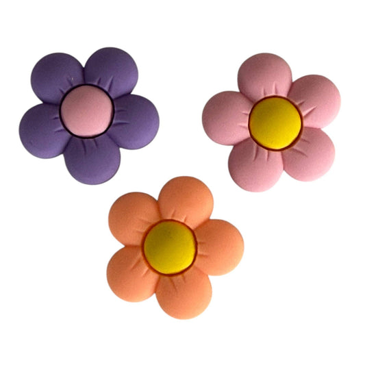 CrocBagg - Set of 3 Small Daisy Bag Charms