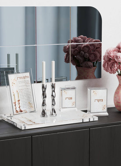 Feldart LLC - Leatherite Artwork Hadlakos Neiros Tray - Blush Rose