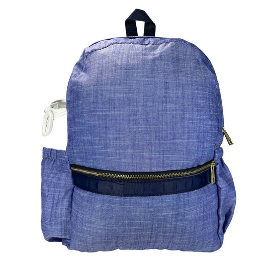 Mint - Navy Chambray Medium Backpack w/ Pocket | Mint