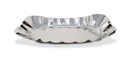 VIVIENCE - Stainless Steel Hammered Serving Tray, 17.25"L: Gold