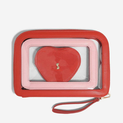 Stackers - Heart Travel Pouch Set - Cosmetic & Toiletry Bag