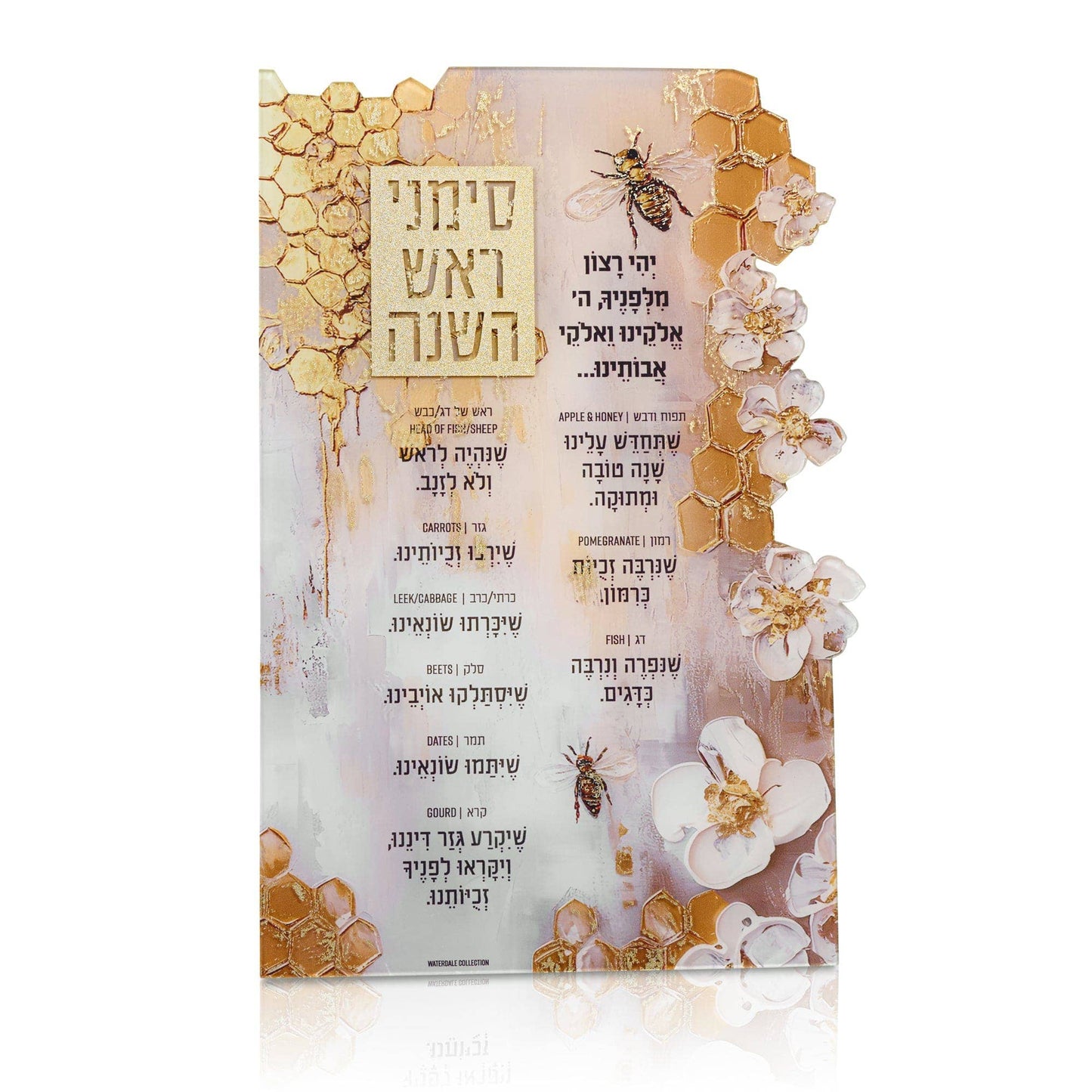 Waterdale Collection - Honeycomb Simanim Card: Ashkenaz