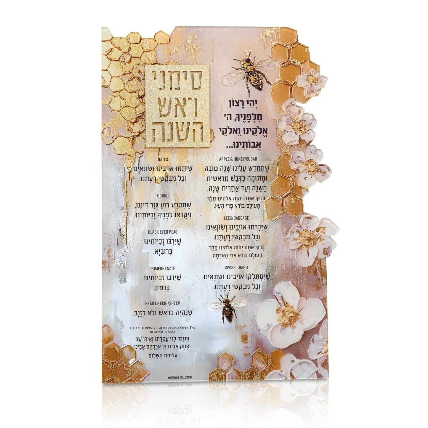 Waterdale Collection - Honeycomb Simanim Card: Ashkenaz
