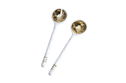 Pampa Bay - Porcelain Salad Server Set Gold