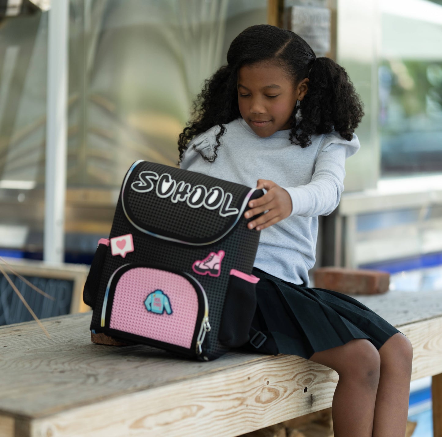 Light + Nine - Customizable Foldable Student School Backpack by Light+Nine