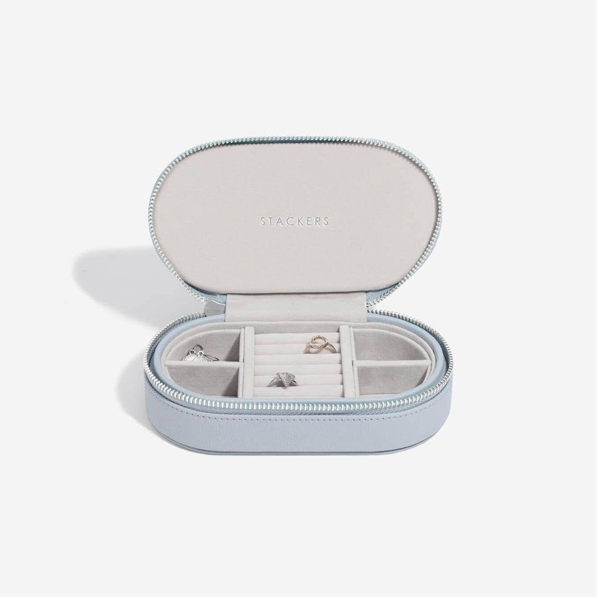 Stackers - Oval Zipped Travel Jewellery Box