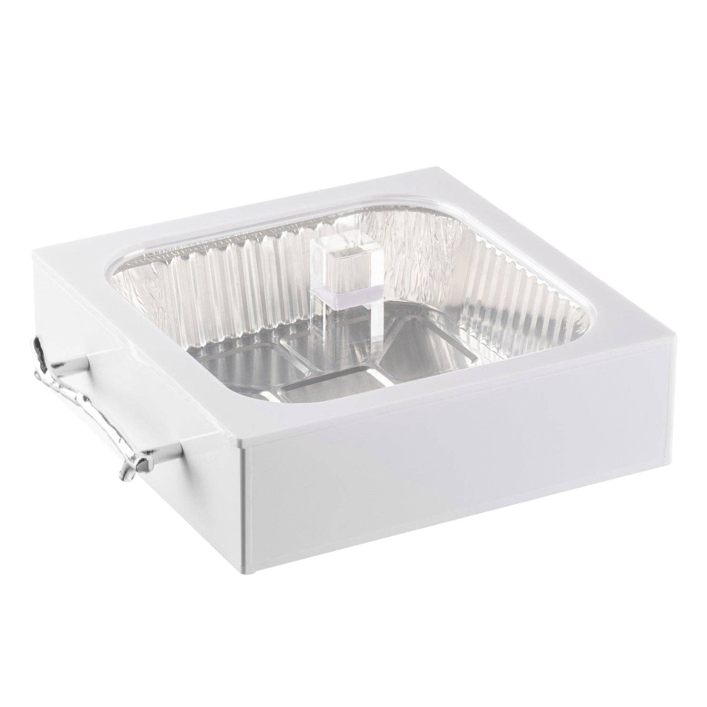 Waterdale Collection - 8x8 Pan Holder: White & Silver