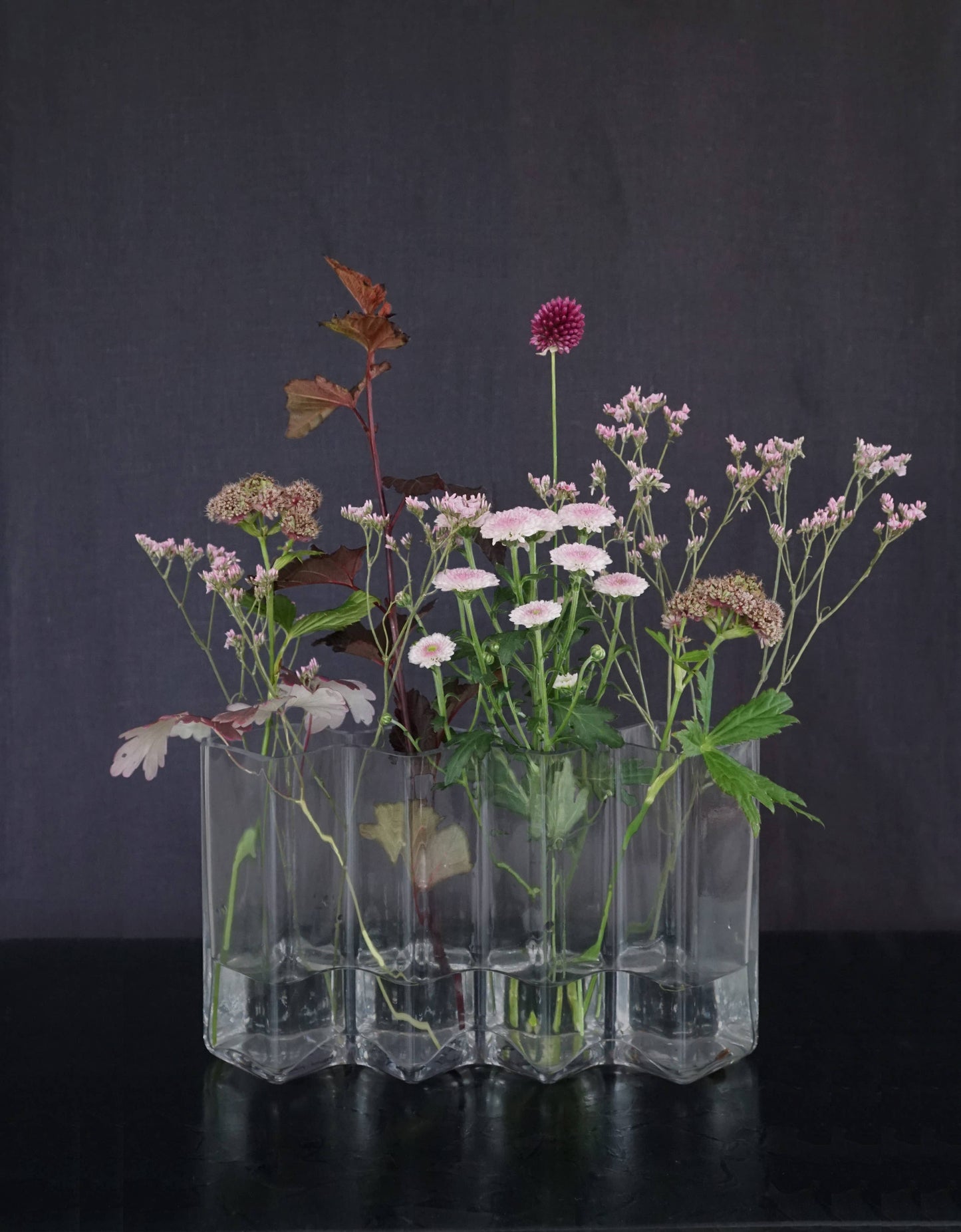 Born in Sweden AB - Row vase four: Clear glass