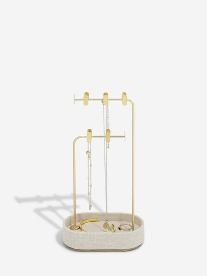Stackers - Oatmeal & Linen Multi-Hook Jewellery Stand