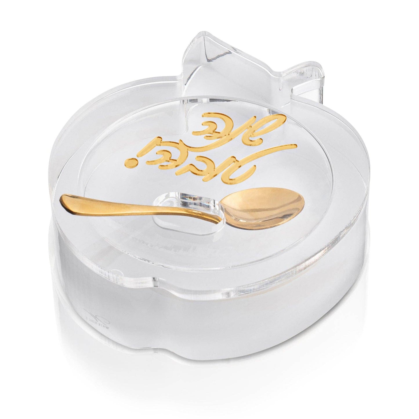 Waterdale Collection - Die-Cut Apple Honey Dish: Gold