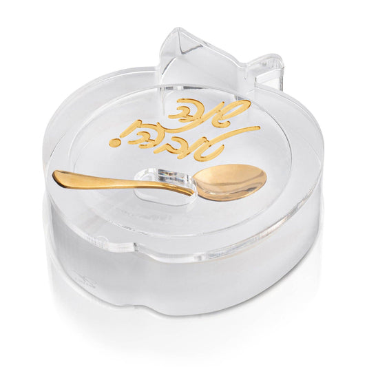 Waterdale Collection - Die-Cut Apple Honey Dish: Gold