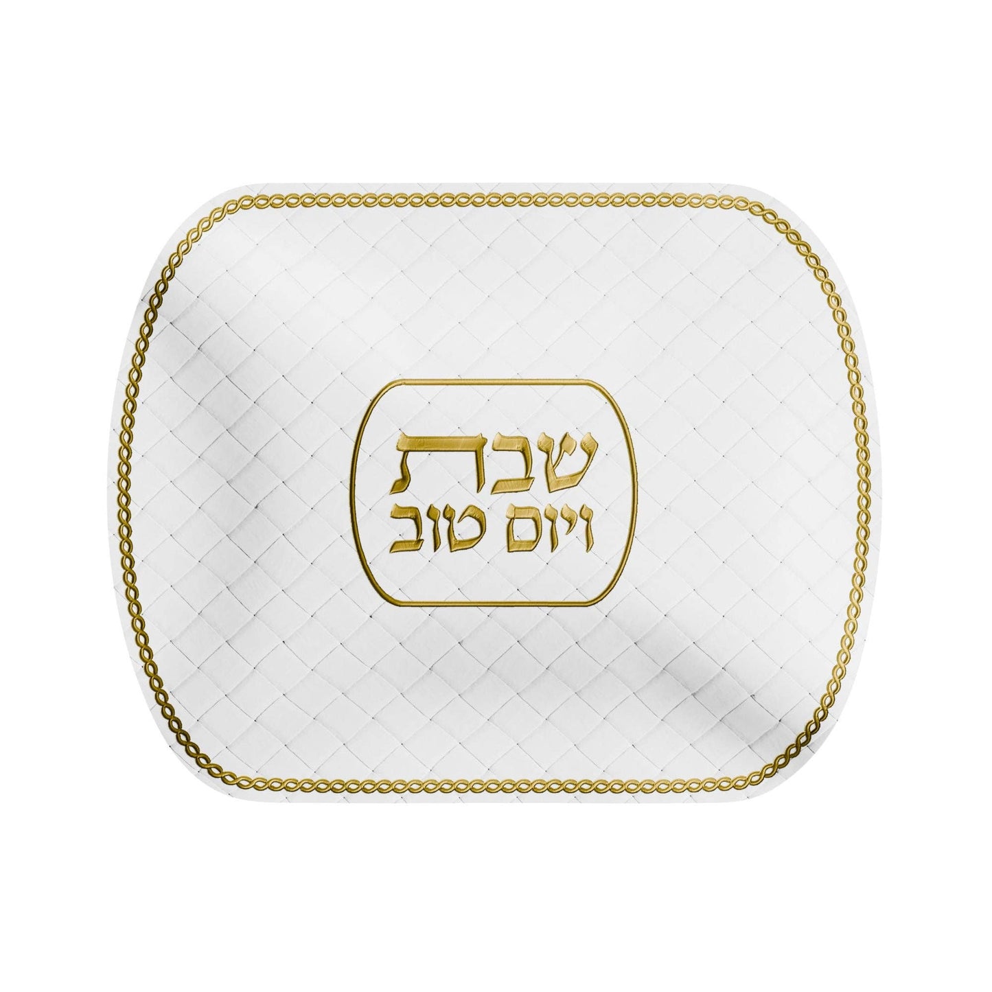 Feldart LLC - Woven Leatherite Challah Cover: Silver