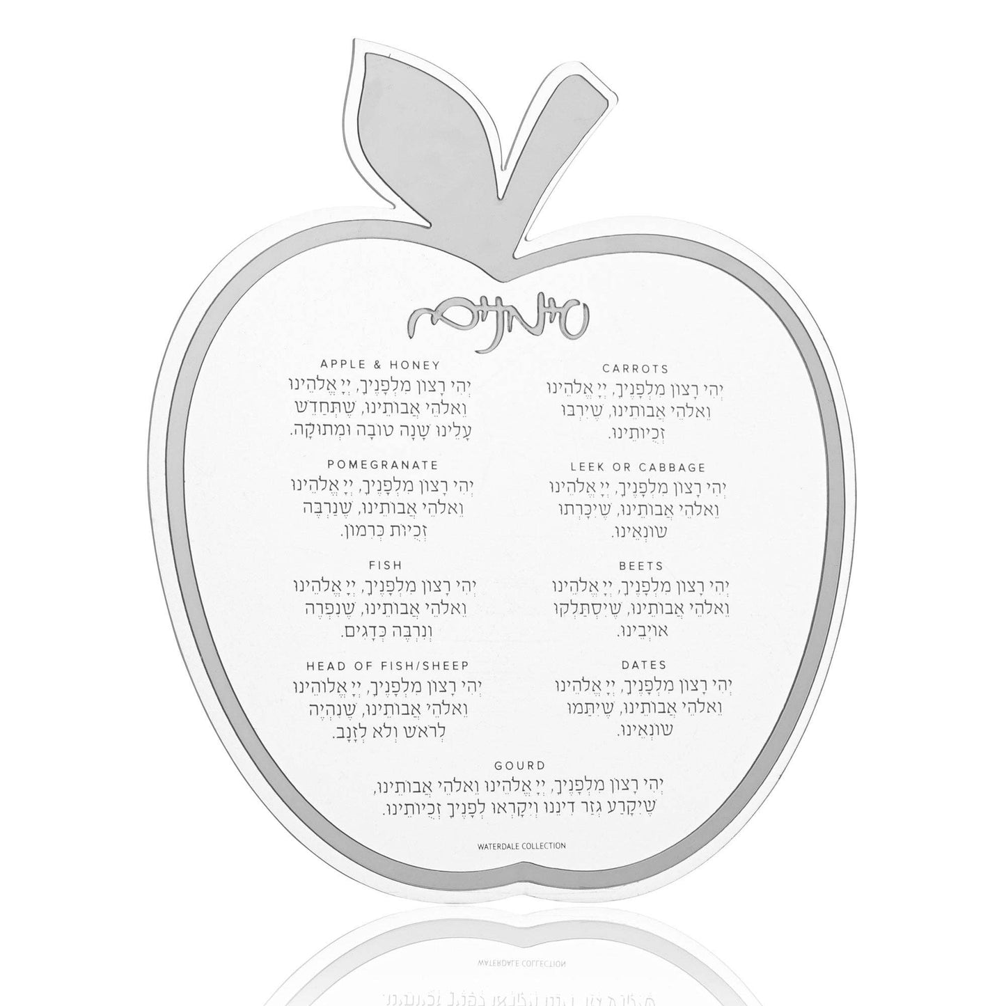 Waterdale Collection - Classic Apple Simanim Card: Silver