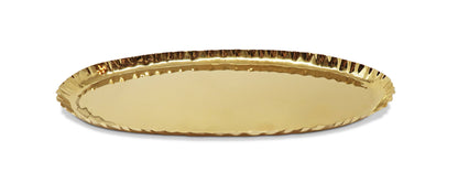 VIVIENCE - Stainless Steel Crushed Oblong Tray, 17.5"L