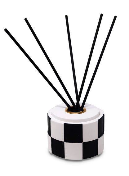 VIVIENCE - Black and White Checked Reed Diffuser