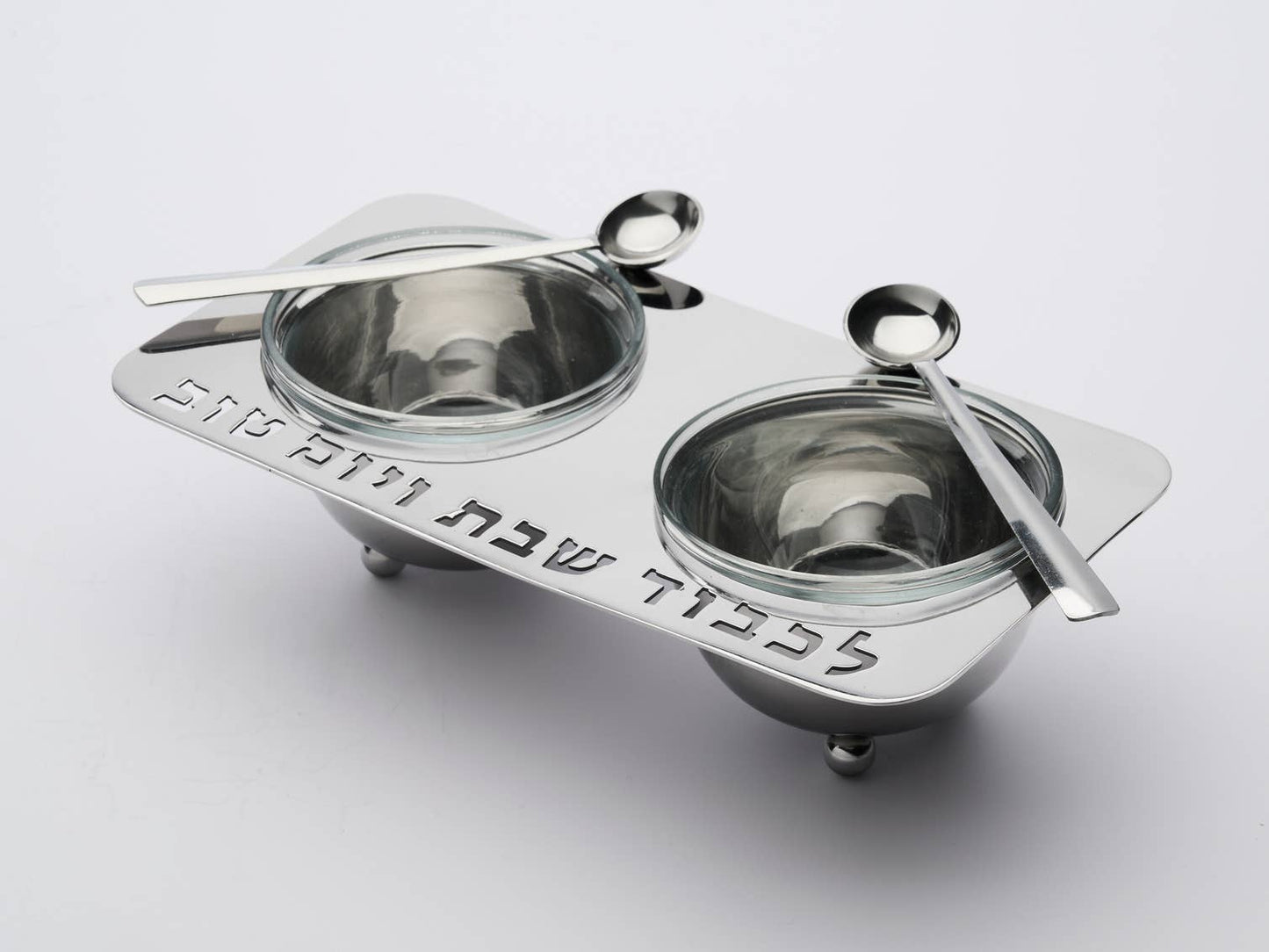 Godinger - Shabes Salt and Pepper Set with Spoons