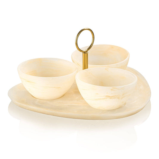 Waterdale Collection - Resin Round Dip Bowl Set