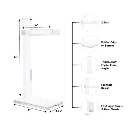 Waterdale Collection - Finger Towel Stand: Clear