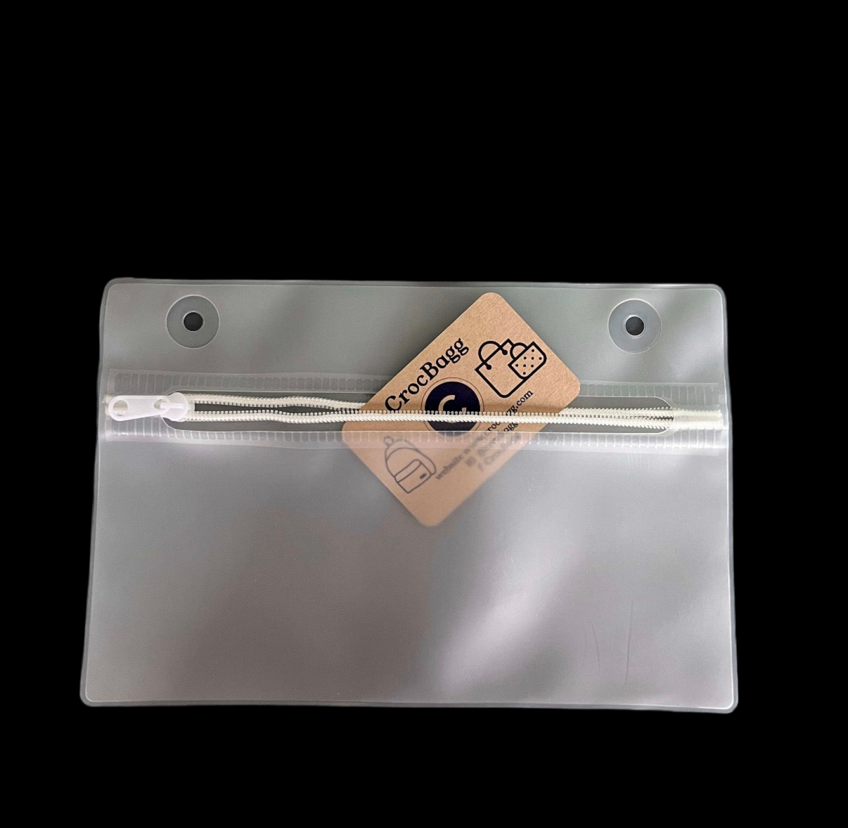 CrocBagg - Clear Zipped Bag Pocket Wallet
